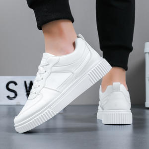 <span class=keywords><strong>Sneakers</strong></span> Sportive da Skateboard Personalizzate con Logo del Marchio per Uomo in Pelle Sintetica Bianca Pura Taglie Grandi EU 49 50 US15 Tendenza Moda - Product Image 3