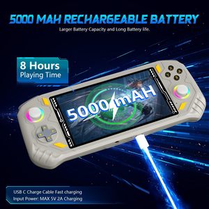 Consola de Juegos Portátil RG52 <span class=keywords><strong>Mini</strong></span> con Pantalla de 5.5 Pulgadas, Joystick con Luz RGB, WiFi, Clásica, 64 GB, 5000 mAh, Sistema Operativo Linux, Reproductor de Juegos Retro - Product Image 5