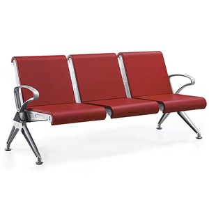 Sillas de espera Ssyou de 5 plazas, azules, con reposabrazos, para aeropuerto, estación, hospital - Product Image 2