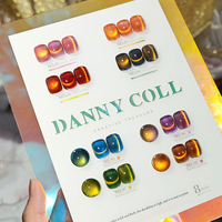 DANNYCOLL Collection de 8 couleurs Vernis à ongles gel œil de chat doré-automne Ensemble de vente en gros de vernis à ongles gel œil de chat Marque privée Logo personnalisé