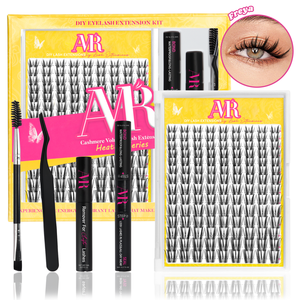 Custom <strong>Lash</strong> <strong>Clusters</strong> Mix Curl Natural Silk Hand Made CC D DD Individual Eyelash Segment DIY Lashed and Bond Set - Product Image 5