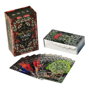 Custom Major Arcana Plastic Printing Black Edges Bulk Learning Gold Foil Principiante Rainbow Rider Venta al por mayor <span class=keywords><strong>Tarot</strong></span> y Oracle Deck - Product Image 2