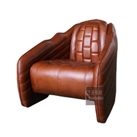 Fourniture d'usine Sunbellar chaise de loisirs en cuir marron vintage de luxe chaise de canapé simple chaise de salon salle d'attente chaise longue