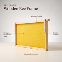 Vormontierter Holz-Bienenstockrahmen mit Bienenwachs-Grundplatte, Langstroth-Bienenrahmen für die Imkerei