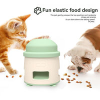Nouveau distributeur d'aliments pour animaux de compagnie en silicone 2-en-1 avec puzzle chat jouet ventouse antidérapant accessoires d'alimentation lente écologique anti-fuite