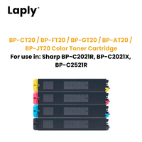 Cartouche de toner compatible Laply BP-CT20/BP-FT20/BP-GT20 pour copieurs BP-C2021R/BP-C2021X/BP-C2521R – 17,6K pages BK/9,35K pages CMY