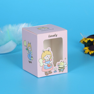 Caja de ventana de cartón plegable con logotipo ecológico personalizado, embalaje de papel pequeño para supermercado, promoción de comestibles para pequeños - Product Image 3