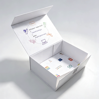 Boîte cadeau magnétique de luxe pliable en matériaux recyclés avec logo personnalisé et laminage mat pour l'emballage de chaussures et de vêtements