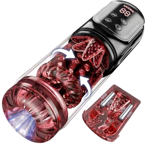 Masturbatore Maschile Automatico con Riscaldamento ad Acqua, Telescopico, Rotante, Doppia Vibrazione, Aspirazione, Display Digitale, Coppa Elettrica per Stimolazione Maschile - Product Image 5