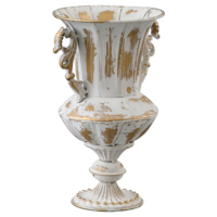 Vase à fleurs en fer forgé fait main de style ferme, poignées incurvées, urne rustique en fer forgé, prix de gros, planteur pour la maison et le jardin