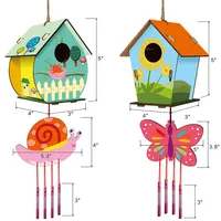 4 Pack Bird House Crafts for Kids Ages 5-8 8-12, Buildable DIY Birdhouse Kit  for