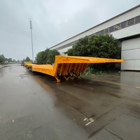 Semi-remorque à plateau surbaissé HYT Group, remorque à plateau surbaissé pour mini-excavatrice avec une charge utile de 180 tonnes