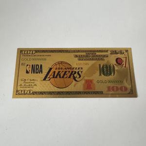 OEM ODM Stock Sport Series Basketbal Mannen Team Voetbal Mannen Folie Bankbiljetten in 24K verguld goud voor verzameling Opp zak verpakking - Product Image 4