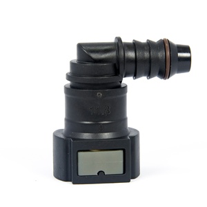 Piezas de coche <span class=keywords><strong>G5</strong></span> 11,8mm-ID9-90degree conector de codo de Casa hembra, conector rápido de combustible líquido SAE para tubo PA 12x1,5 - Product Image 1