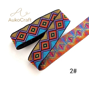 Fita de Renda Étnica com Padrão Geométrico de 33mm, Tecido Jacquard de Poliéster para DIY, Decoração de Vestidos e Costura - Product Image 5