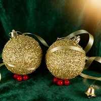 8cm Bruchsichere Weihnachtskugeln 9-teiliges Set Plastik-Hängeornamente für Feiertagspartys Weihnachtsbaum-Deko Rot Gold Silber