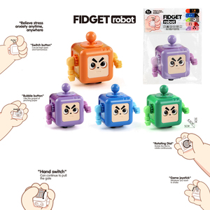 Hot Selling Funny Big Eyes Robot <strong>Fidget</strong> <strong>Cube</strong> 6-Sided Playable Sensory Stress Relief Toy Magic Plastic Jouets Pour Enfants - Product Image 4