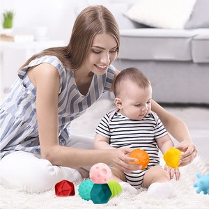 Huanger coloré doux en plastique souple vinyle balle en caoutchouc jouets bébé balle silicone texturé boules <span class=keywords><strong>sensorielles</strong></span> - Product Image 5