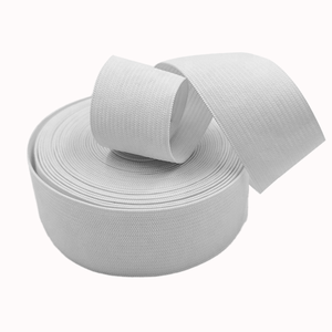 Haute qualité 50mm 2 pouces de large doux Polyester Latex tricot sangle tricoté bande élastique pour vêtements - Product Image 2