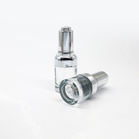 Juego de Botellas de Vidrio Transparente Cilíndricas con Gotero para Suero, 20ml/30ml/40ml, con Tapa de Aluminio y Pulverizador para Jabón Líquido y Aceite Esencial