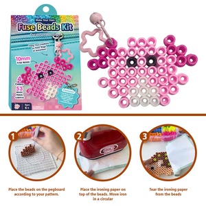 Kit de perles à fusionner interactif pour la cohésion familiale, ensemble de perles créatives pour l'expression artistique, pour les activités créatives du week-end entre parents et enfants - Product Image 3