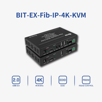 Extenseur vidéo fibre 4K via IP avec fonction USB-KVM 4K30 avec USB RS232 pour transmission AV industrielle
