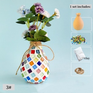 Vase en mosaïque fait à la main bricolage matériel sac faisant parent-enfant primaire étudiant activité cadeau de la journée <span class=keywords><strong>des</strong></span> enseignants créatif Puzzle Vase - Product Image 3