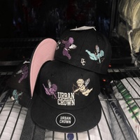 Juego de Gorras Snapback Bordadas con Flores VR para Hombre y Mujer, 3 Piezas, Color Crema Turquesa, Gorra de Ala Plana, Estilo Urbano, Logotipo Personalizado, Gorras de Estilo Nuevo