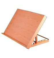 Table de dessin artistique réglable en bois naturel A3 à 4 positions 47x36cm, planche à dessin d'artiste