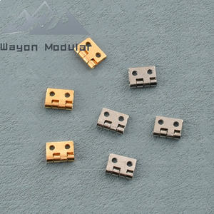Wayon新款中式五金2部分超微型全黄铜工艺品小铰链小尺寸10 * 8毫米 - Product Image 4
