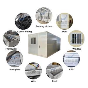 Wellucky tùy chỉnh nhỏ vận chuyển container nhà đúc sẵn Modular có thể gập lại điện thoại di động 3 bánh sandwich bằng gỗ Bảng điều chỉnh nhà Thanh - Product Image 3