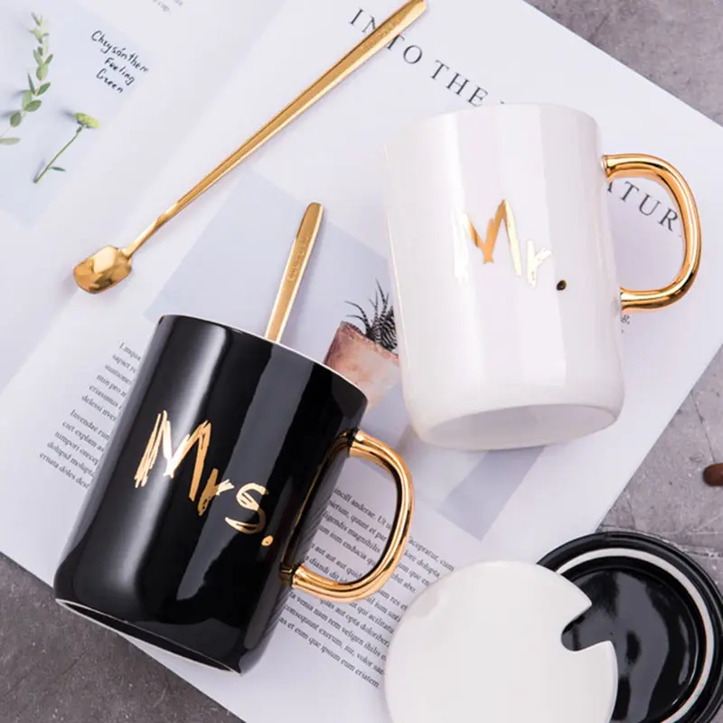 Lovely Mr and Mrs Couple Creative Mug Set Bride and Groom Wedding Gift