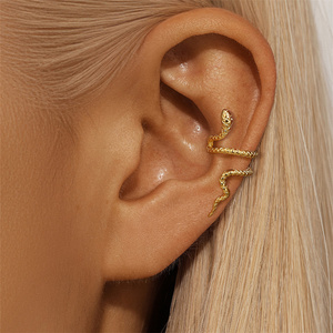 Clip de Oreja en Forma de Serpiente Creativo y Personalizado de Plata de Ley S925, Sin Perforación, para Oreja Izquierda - Product Image 4