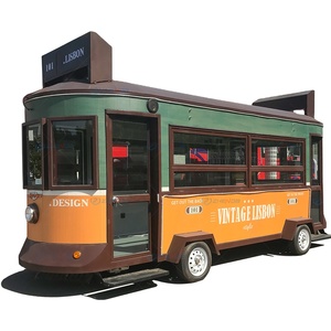CE Certified Classic Style Dining Car for Sale / Food Street Ice <b>Cream</b> Hamburger Fast Food Trailer - Product Image 1