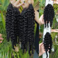 Extensions de cheveux humains bouclés birmanes au crochet, mèches de cheveux humains au crochet effet plume, nœuds invisibles miracle réutilisables, extensions de cheveux noirs naturels