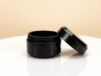 Pot en plastique noir opaque de 5/8/15/20/100 ml pour l'emballage du vernis à ongles en gel
