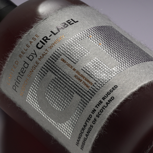 Etiqueta de whisky con microlámina metálica en Etiqueta de papel de borde de cubierta texturizada japonesa - Product Image 3