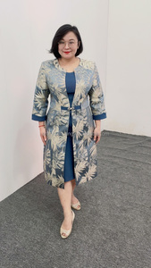 Trajes de Chaqueta Larga de Alta Calidad para Mujer, Moda Africana para Oficina, Vestidos de Iglesia, Tallas Grandes, Conjuntos de 2 Piezas, Vestido y Chaqueta - Product Image 6