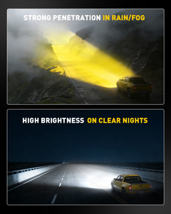 Ampoules de phare LED AUXITO H8/9/11/16JP 12V 18V 13W 3600lm 6500K Jaune Blanc 1:1 HID Led pour voiture - Product Image 4