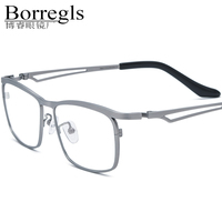 Gafas Borregls de Titanio para Hombre, Montura de Diseño de Marca, Ligeras, de Alta Calidad, Cuadradas, Gafas Ópticas Japonesas 185768