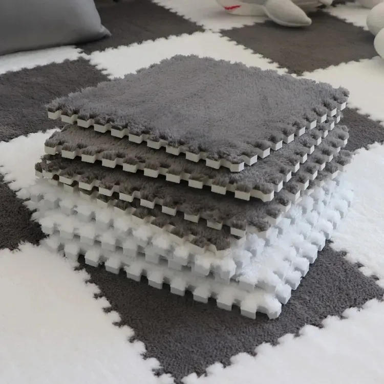 MU Gute Qualität maßge schneiderte Farbe Eva Fußmatten Puzzle ineinandergreifen den Teppich einfarbigen Puzzle Schaum flauschige Fußmatten