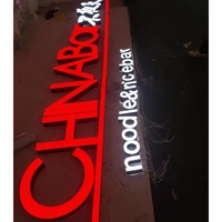 Panneau d'affichage à led rétro-éclairé 3d acrylique lettre signe grand lettrage 3d led signe commercial mural logo