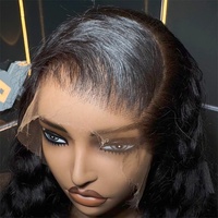 Parrucca Bob con pizzo frontale da 8-16 pollici, ricci naturali birmani, in capelli vergini cambogiani, trasparente, senza colla, con pizzo HD, in capelli umani, economica
