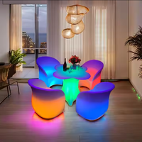 Lumière d'ambiance LED rechargeable, étanche, à énergie solaire, pour l'extérieur, à intensité variable, pour pub, club, soirée cocktail
