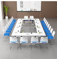 Chaise de conférence et de formation robuste empilable avec base en traîneau, dossier en plastique PP et siège rembourré pour bureau, école, événementiel et vente en gros