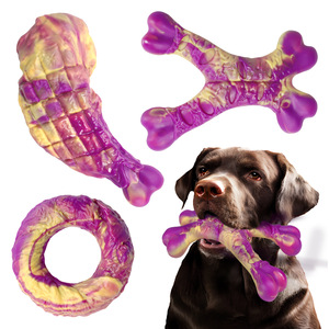 Jouets à mâcher <span class=keywords><strong>pour</strong></span> chiens agressifs, lot de 3, <span class=keywords><strong>jouet</strong></span> <span class=keywords><strong>pour</strong></span> <span class=keywords><strong>chien</strong></span> en nylon durable, <span class=keywords><strong>pour</strong></span> les garder occupés, très résistant, très grand, saveur bœuf, violet - Product Image 1
