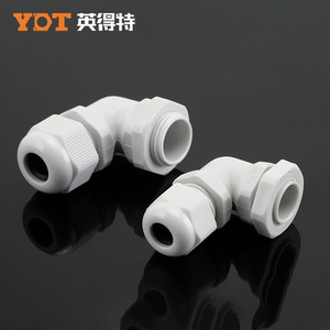 ตัวเชื่อมต่อสายเคเบิลไนลอนแบบ Yot 90 องศา ชนิด M เกลียวเมตริก IP65 สำหรับการปิดผนึกสายเคเบิล - Product Image 1
