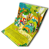 Livre pop-up éducatif personnalisé à la demande, Le Petit Chaperon Rouge, impression 3D, livres d'histoires pop-up pour enfants en anglais