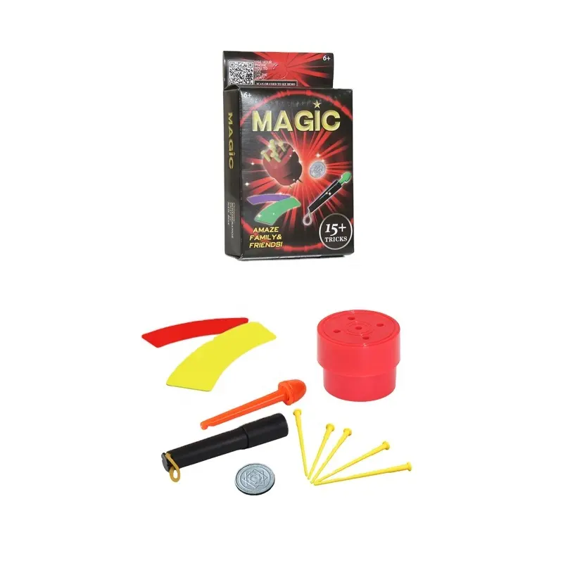 25 tipi di trucchi per Magic Prop Kit per principianti Set di magia facile apprendimento con Video trucco magico regalo per divertimento