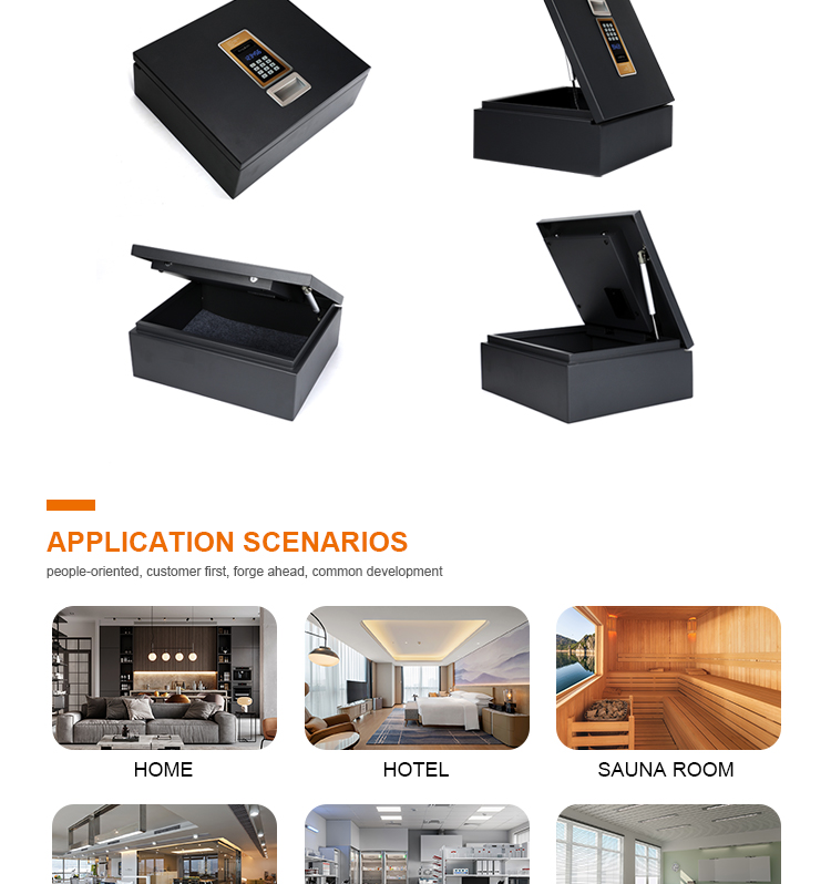 Combination Lock Safe Box Steel LCD Electronic Safe Box Hotel Cabinet Drawer Top Opening Safe Box
